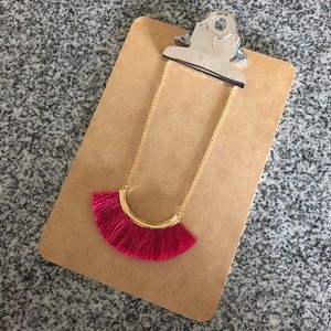 Stella and Dot Eden Pink Fringe Necklace